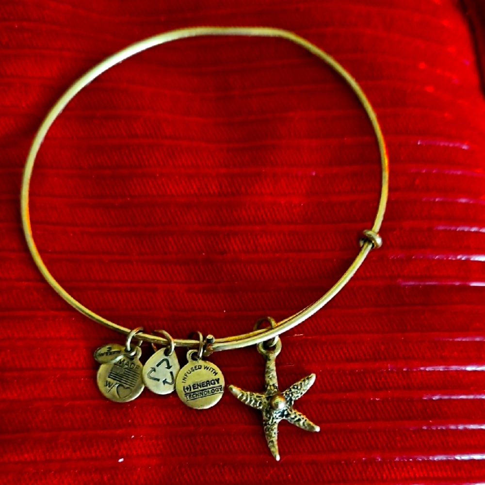 Alex and Ani Gold Starfish Charm Bracelet